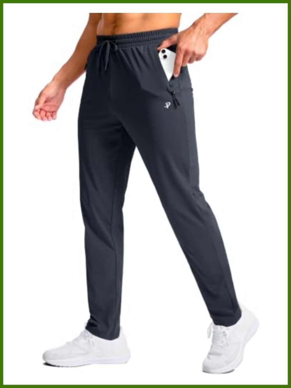Tall Men's Sweatpants Joggers Lightweight Stretch Tapered Zipper Pockets